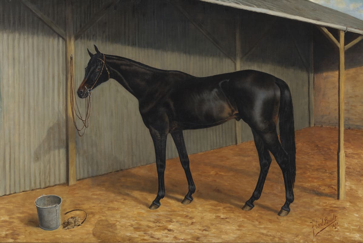 An 1891 painting of the racehorse Marvel