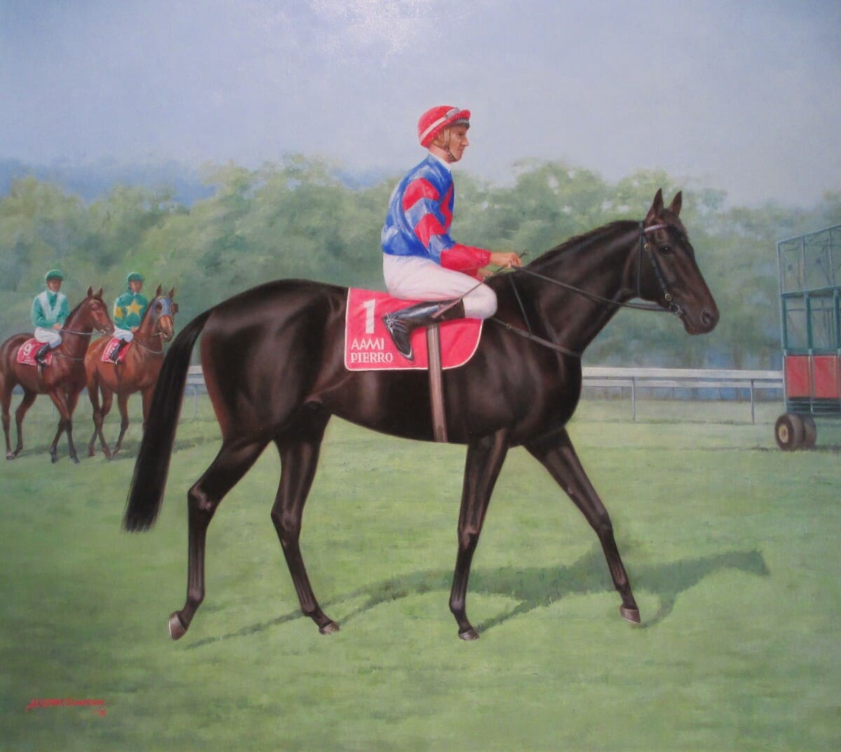 Painting of 2012 Golden Slipper winner Pierro.